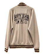 ステュディオ・ダ・ルチザン STUDIO D'ARTISAN TRUCK JACKET DIRTY JEANS トラック ジャケット ダブルジップ 刺繍 ジャージ アウター 薄茶 9879 ジャージ ロゴ ベージュ 2XLサイズ 104MT-1961