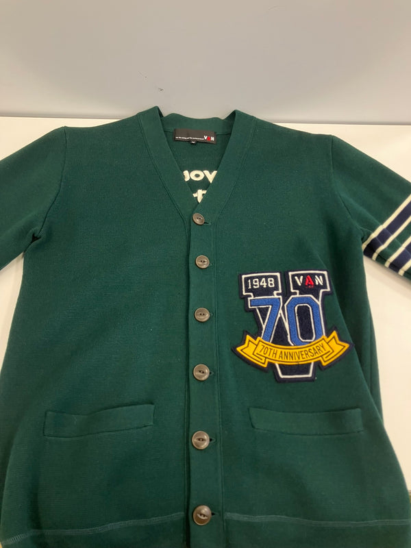 ヴァンヂャケット VAN Jacket INC. 70th ANNIVERSARY 70周年記念 レタード カーディガン カーディガン グリーン Mサイズ 101MT-3802