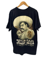 ヴィンテージ vintage Emiliano Zapata エミリアーノ・サパタ 半袖カットソー 黒  Tシャツ ブラック Lサイズ 101MT-3036