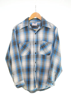 ヴィンテージ Vintage 70s BIG MAC オンブレチェックシャツ ネルシャツ ヘビネル 70's 長袖シャツ マルチカラー Mサイズ 103MT-2880