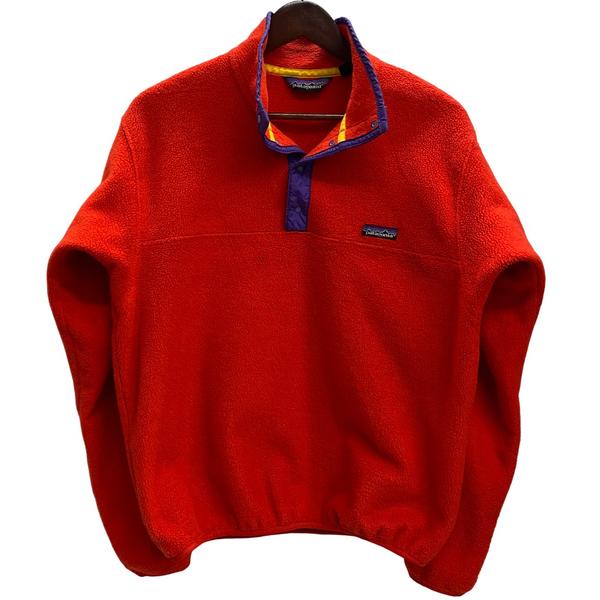 【曜日割引対象外】 パタゴニア PATAGONIA 80's スナップT プルオーバー フリース ジャケット 三角タグ USA製 ジャケット レッド Mサイズ 201MT-4632 VB