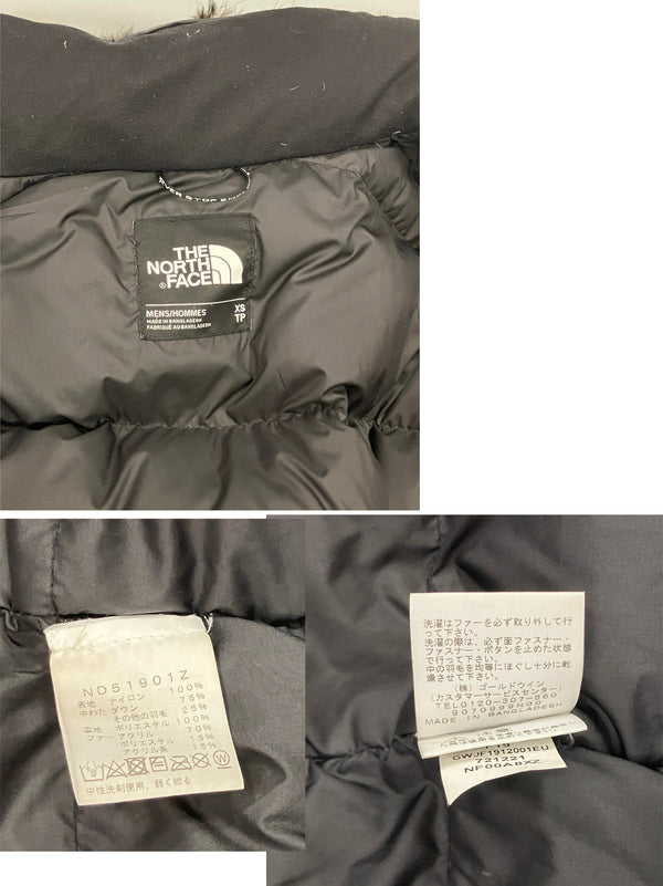 ノースフェイス THE NORTH FACE Mcmurdo Parka マクマードパーカ ファー ナイロン ダウン ジャケット ND51901Z XS ジャケット ブラック SSサイズ 101MT-5173