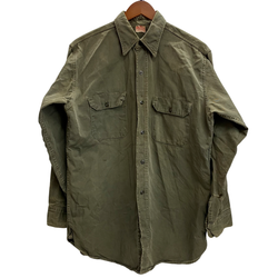 【曜日割引対象外】 ヴィンテージ vintage 40's 50's ヘラクレス HERCULES ワークシャツ 長袖シャツ カーキ 201MT-4760 VB