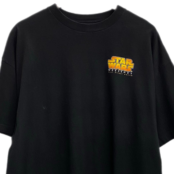 【曜日割引対象外】 US古着 ディズニー Disney STAR WARS WEEKENDS Tシャツ ブラック 201MT-3646 VB