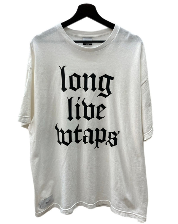 ダブルタップス WTAPS LLW LONG LIVE WTAPS TEE ロング ライブ ダブルタップス Tシャツ 白 SIZE 04 Tシャツ プリント ホワイト 104MT-1554