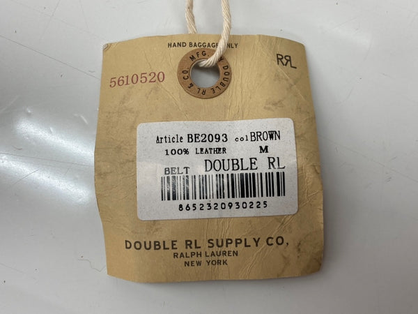 ダブルアールエル RRL LEATHER BELT レザー ベルト ウエスタン バックル Ralph Lauren ラルフローレン 茶 ベルト 総柄 ブラウン Mサイズ 104Z-3