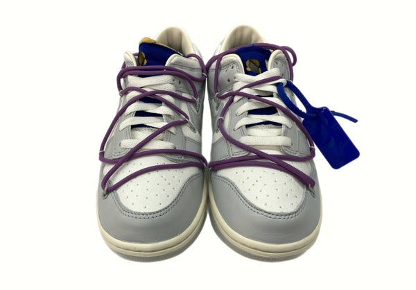 ナイキ NIKE 21年製 × OFF-WHITE オフ ホワイト NIKE DUNK LOW 1 OF 48 NEUTRAL GREY ダンク ロー シューズ 灰 DM1602-107 メンズ靴 スニーカー グレー 27cm 104S-662