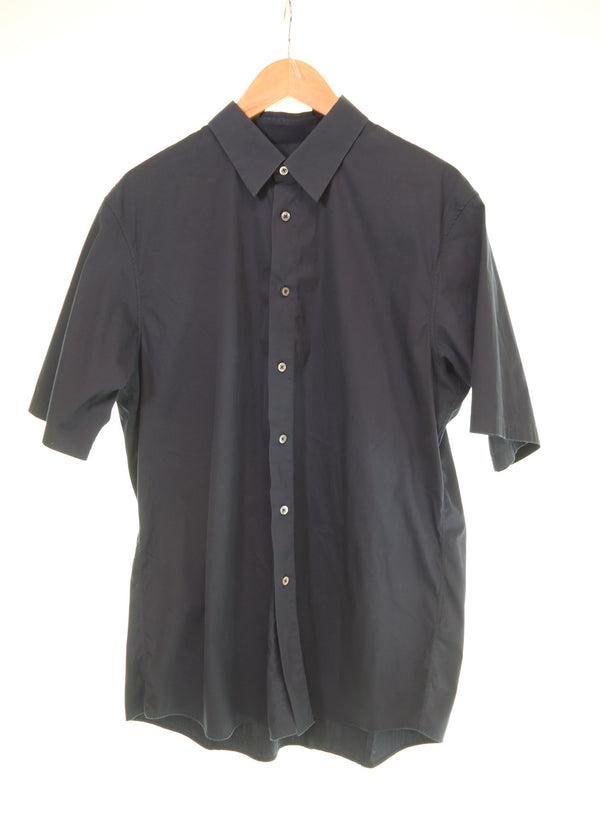 ジルサンダー JIL SANDER  ストレッチ レギュラーカラー 半袖シャツ JSMK740826 43 半袖シャツ ネイビー 103MT-2957