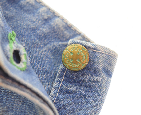 ヴィンテージ Vintage 70s OSHKOSH B'GOSH 4ポケット ジップアップ デニムジャケット 70's ユニオンチケット ジャケット ブルー 103MT-3024