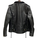 【曜日割引対象外】 バンソン VANSON ハイウェイマン ダブルライダース Dポケット USA製 レザー ジャケット ブラック 46サイズ 201MT-4147 VB