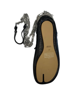 メゾン マルジェラ MAISON MARGIELA tabi ソールバッグ がま口 レザーバッグ 黒×シルバー バッグ レディースバッグ ショルダーバッグ・メッセンジャーバッグ ブラック 101bag-206