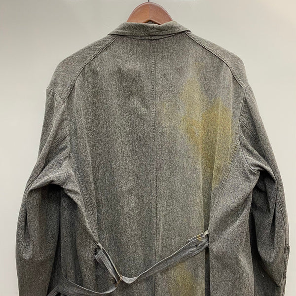 【曜日割引対象外】 ヴィンテージ vintage 40's ブラックシャンブレー アトリエコート コート ブラック 201MT-4464 VB