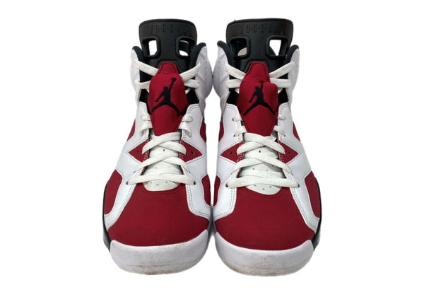 ナイキ NIKE 20年製 AIR JORDAN 6 RETRO CARMINE エア ジョーダン レトロ カーマイン AJ6 スウッシュロゴ 白 赤 黒 CT8529-106 メンズ靴 スニーカー レッド 27.5cm 104S-845