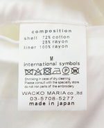 ワコマリア WACKO MARIA TIM LEHI VIETNAM JACKET TYPE-1 ベトジャン 別珍  ジャケット ホワイト Mサイズ 103MT-2636