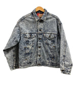 リーバイス Levi's 80's 80年代 70417-0819 ボタン裏527刻印 バッファローチェック ライナー ケミカルウォッシュ made in USA アメリカ製Gジャン デニム ジャケット ブルー Mサイズ 101MT-3694