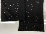 ザラ ZARA × ADSB ANDERSSON BELL アンダーソン ベル STUDS RELAX FIT PANTS スタッズ付き リラックス フィット パンツ ジップフライ 黒 総柄 デニム ブラック サイズ 34 104MB-332