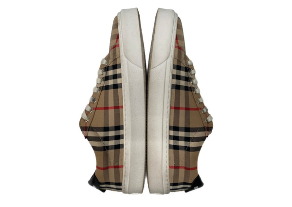 バーバリー Burberry 22SS LOW TOP SNEAKERS ロー トップ スニーカー ノバチェック シューズ 茶 メンズ靴 スニーカー ブラウン サイズ 40 104S-986