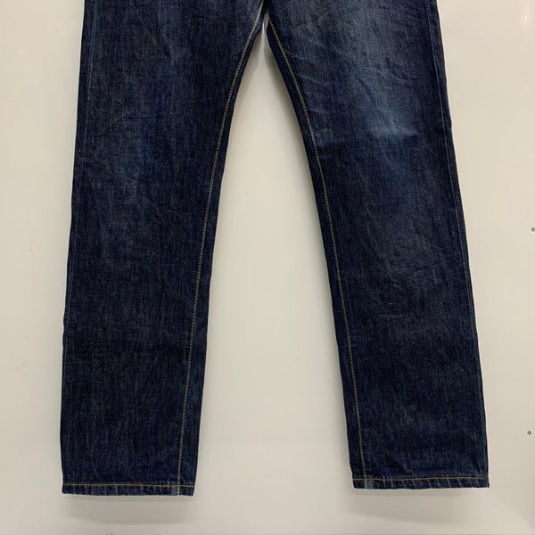 【曜日割引対象外】 リーバイス Levi's × ステューシー STUSSY 25周年記念 セルビッチ 5ポケット デニム ブルー W32 L34サイズ 201MB-808 VB