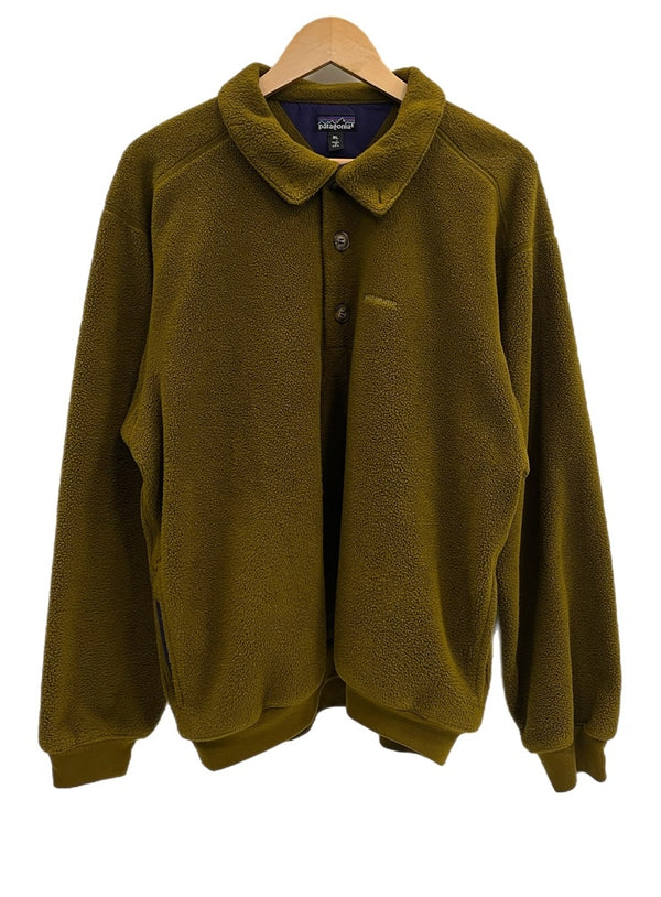 パタゴニア PATAGONIA Vintage ヴィンテージ 80s～ 90s Rマークタグ USA製 フリースプルオーバー  25610 XL ジャケット カーキ LLサイズ 101MT-4786