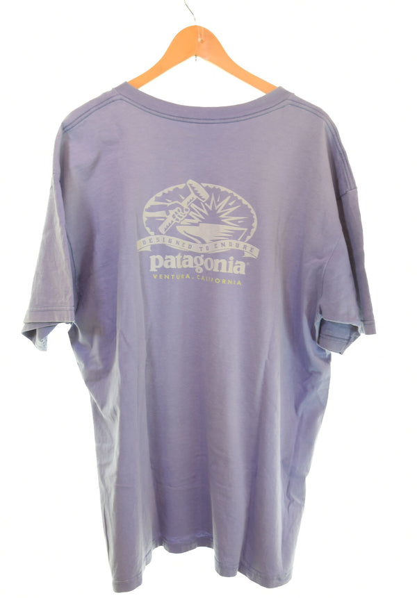 パタゴニア PATAGONIA 90s USA製 Beneficial T's ロゴ プリント Tシャツ Tシャツ パープル LLサイズ 103MT-2745