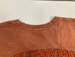 ハーレーダビッドソン Harley-Davidson 00's MORTERCYCLE イーグル モーターサイクル バイク バーアンドシールドロゴ 両面プリント  ポケット XL Tシャツ オレンジ LLサイズ 101MT-4536