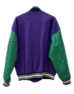 チャップス CHAPS 80s 90s VARSITY JACKET バーシティ ジャケット スタジャン ボタン ワッペン Ralph Lauren アウター 紫 緑 ジャケット ロゴ パープル Mサイズ 104MT-2202