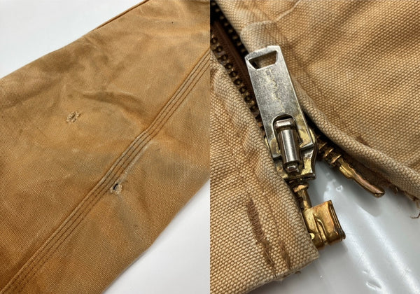 カーハート Carhartt ACTIVE JACKET アクティブジャケット ジップアップ 企業ロゴ フーディ ダック地 キャメル アウター 茶 ジャケット ロゴ ブラウン 2XLサイズ 104MT-1875