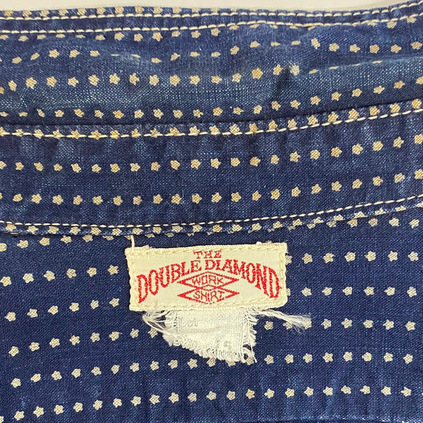 【曜日割引対象外】 リアルマッコイズ The REAL McCOY’S THE DOUBLE DIAMOND  スターウォバッシュ ストライプ デニムシャツ 長袖シャツ ネイビー 15サイズ 201MT-4365 VB