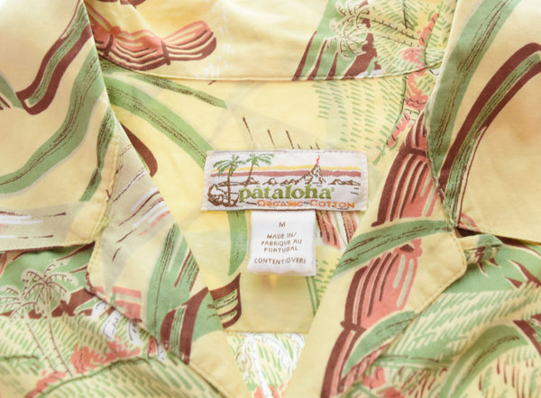 パタゴニア PATAGONIA pataloha パタロハ アロハシャツ サトウキビ柄 半袖シャツ 52539SP 半袖シャツ イエロー Mサイズ 103MT-2982