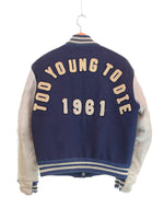 ヴィンテージ Vintage 70s Golden Bear スタジャン レザー切替 Made in California 70's USA製 ジャケット ネイビー Mサイズ 103MT-3422