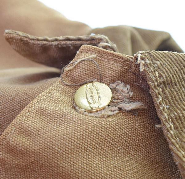 カーハート Carhartt 70s MICHIGAN CHORE COAT ミシガンチョアコート プリントタグ ブランケットライナー  70年代 70’s ワーク ダック カバーオール 40 ジャケット ブラウン 103MT-2236