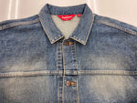 シュプリーム SUPREME 24AW DISTRESSED SELVEDGE TRUCKER JACKET ディストレス セルビッジ トラッカー ジャケット 青 ジャケット 無地 ブルー Lサイズ 104MT-1726