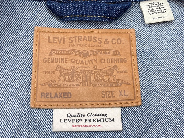 リーバイス Levi's levi's premium リーバイス プレミアム TYPE I TRUCKER トラッカージャケット 紺 ジャケット 無地 ネイビー XLサイズ 104MT-2205