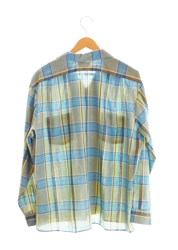 ヴィンテージ Vintage 70s 70's 70年代 TOWN CRAFT タウンクラフト チェック柄オープンカラーシャツ 長袖シャツ マルチカラー LLサイズ 103MT-2135