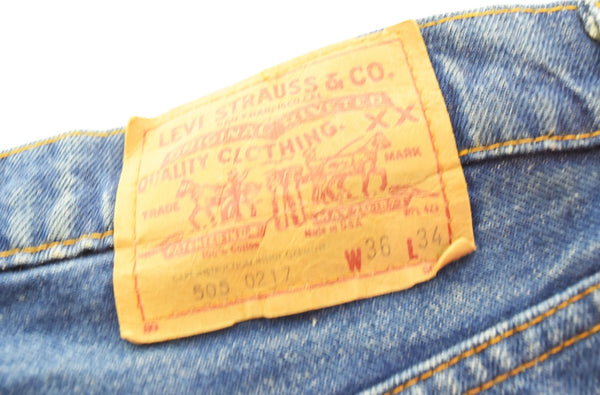リーバイス LEVI'S USA製 80's 505-0217 ストレートデニムパンツ 青 505-0217 デニム ブルー 36 103MB-404