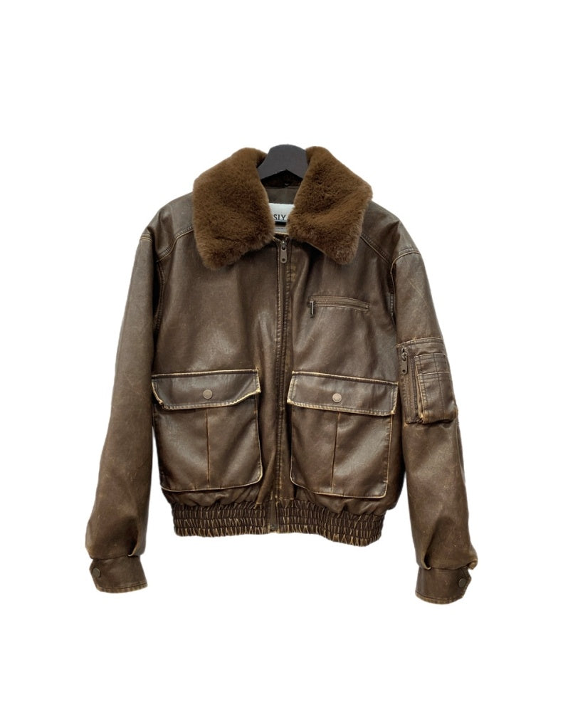 sly レザー ジャケット 2024 F LEATHER OUTER PICK UP バロック