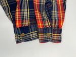 ビッグマック BIG MAC ヴィンテージ Vintage 80s ～ 90s チェック柄 ネルシャツ 赤 紺 US古着 長袖シャツ ネイビー Mサイズ 101MT-4776