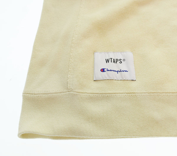 ダブルタップス WTAPS 21AW × Champion チャンピオン CREW REVERSE WEAVE リバースウィーブ クルーネック アイボリー C8-U037 スウェット ベージュ Lサイズ 103MT-2600
