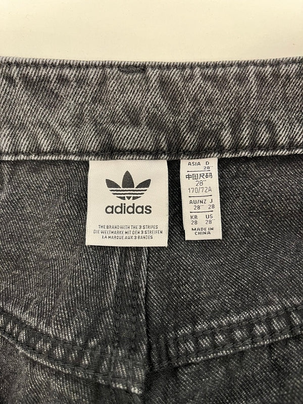 アディダス adidas originals アディダスオリジナルス ADILENIUM アディレニウム ジップ ウォッシュドデニムパンツ JX9211 デニム ブラック サイズ28 101MB-598