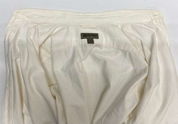 【曜日割引対象外】 ナイジェルケーボン Nigel Cabourn ブリティッシュオフィサーズシャツ 8046-00-10000 長袖シャツ ホワイト 50サイズ 201MT-4463 VB