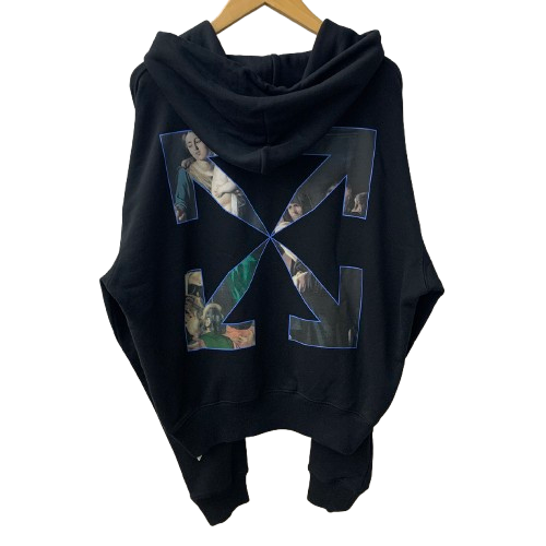 オフホワイト OFF-WHITE Caravaggio Over HOODIE OMBB037E20FLE003 パーカ ブラック Sサイズ 201MT-4306