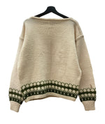 ヴィンテージ vintage Marius 50s 60s 50年代 60年代 ボートネック ノルウェー ニット 生成り 緑 セーター ライン ベージュ 104MT-2241