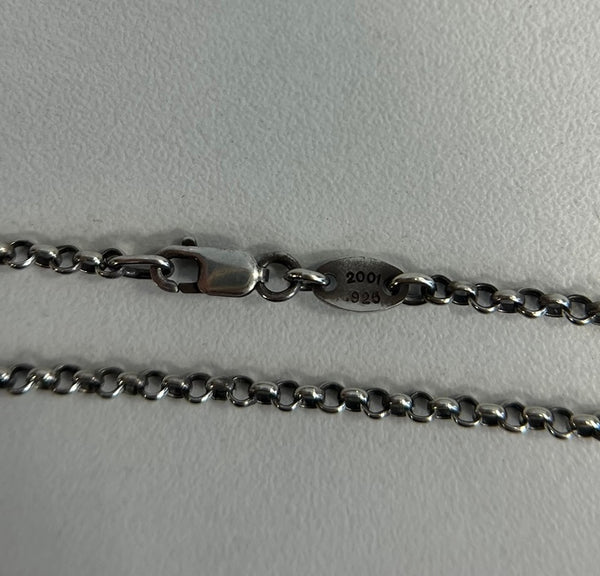 クロムハーツ CHROME HEARTS NECKLACE- ROLL CHAIN 20” ロールチェーン 20インチ メンズジュエリー・アクセサリー ネックレスチェーン シルバー 101goods-187