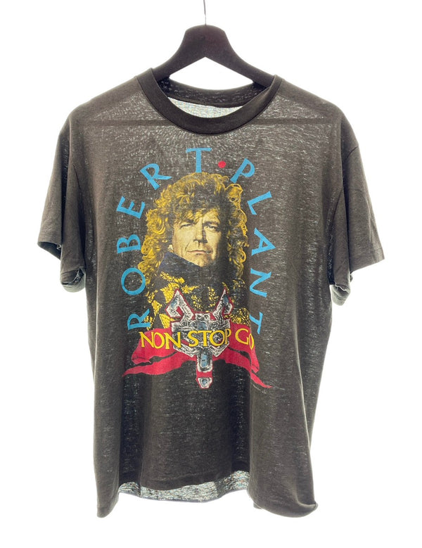 バンドTシャツ BAND-T 80's Led Zeppelin レッド・ツェッペリン ロバート・プラント 両面プリント 袖裾 シングルステッチ 黒 サイズ表記なし Tシャツ プリント ブラック 104MT-266