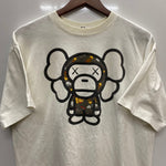ア ベイシング エイプ A BATHING APE KAWS MILO TEE Tシャツ ホワイト Lサイズ 201MT-3968