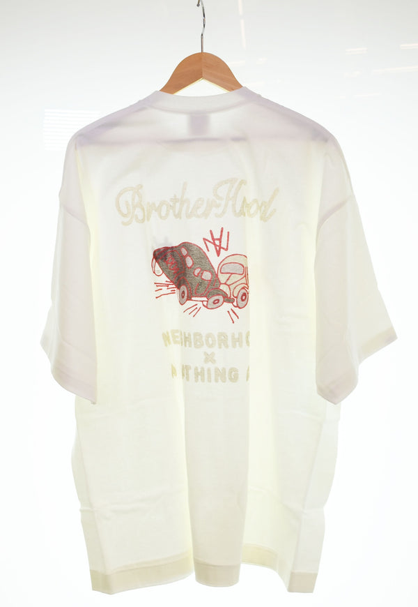 アベイシングエイプ A BATHING APE  NEIGHBORHOOD ブラザーフッド TEE 2XL Tシャツ ホワイト 3Lサイズ 103MT-2800