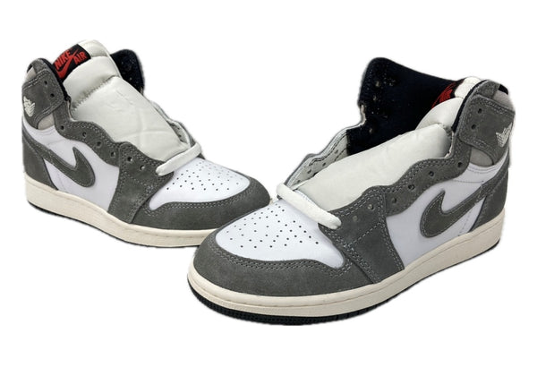 ナイキ NIKE 22年製 AIR JORDAN 1 RETRO HIGH OG GS エア ジョーダン レトロ ハイ AJ1 バスケ シューズ 白 灰 FD1437-051 レディース靴 スニーカー グレー 23cm 104S-945