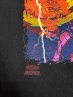 バンドTシャツ BAND-T 90s Hanes THE DOORS ドアーズriders on the storm 両面 プリント 半袖 袖裾シングルステッチ ©1991 Tシャツ プリント ブラック Lサイズ 101MT-2259
