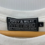 ヒステリックグラマー HYSTERIC GLAMOUR 23AW MONDO ROCK プリントTシャツ 02233CT05 Tシャツ ホワイト Lサイズ 201LT-447
