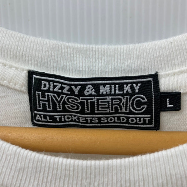 ヒステリックグラマー HYSTERIC GLAMOUR 23AW MONDO ROCK プリントTシャツ 02233CT05 Tシャツ ホワイト Lサイズ 201LT-447